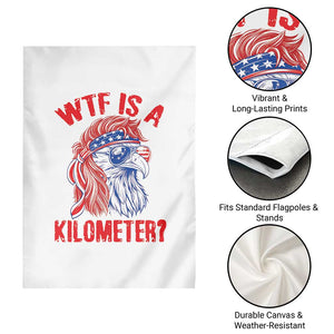 WTF is A Kilometer Garden Flag Patriotic Eagle 4th of July USA American Flag