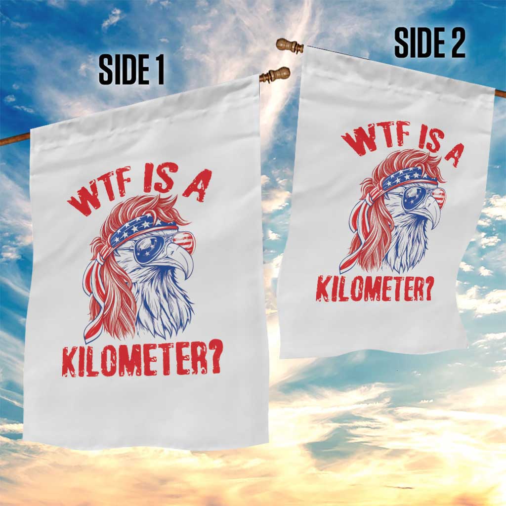 WTF is A Kilometer Garden Flag Patriotic Eagle 4th of July USA American Flag