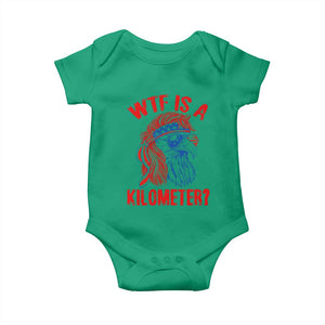 WTF is A Kilometer Baby Onesie Patriotic Eagle 4th of July USA American Flag