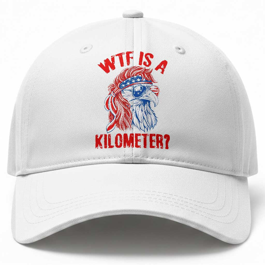 WTF is A Kilometer Baseball Cap Patriotic Eagle 4th of July USA American Flag TS14 Print Your Wear