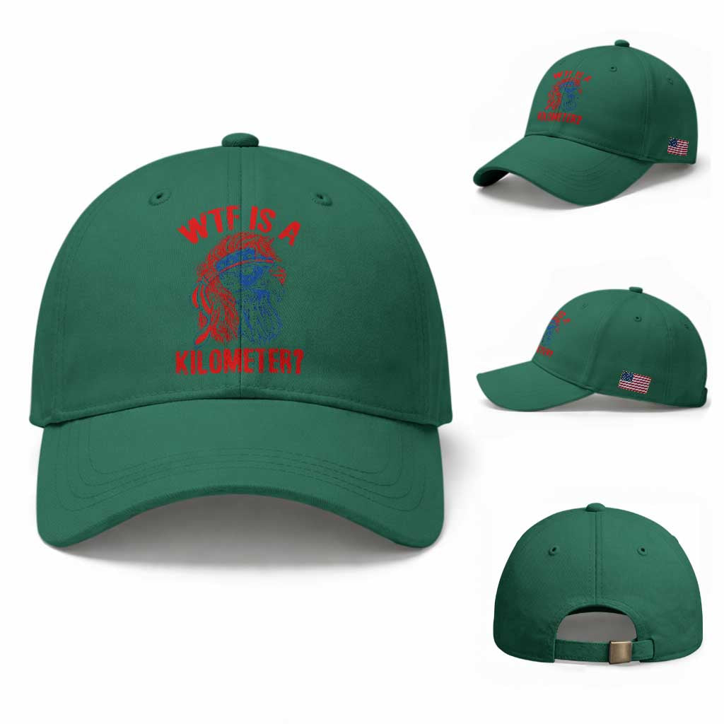 WTF is A Kilometer Baseball Cap Patriotic Eagle 4th of July USA American Flag