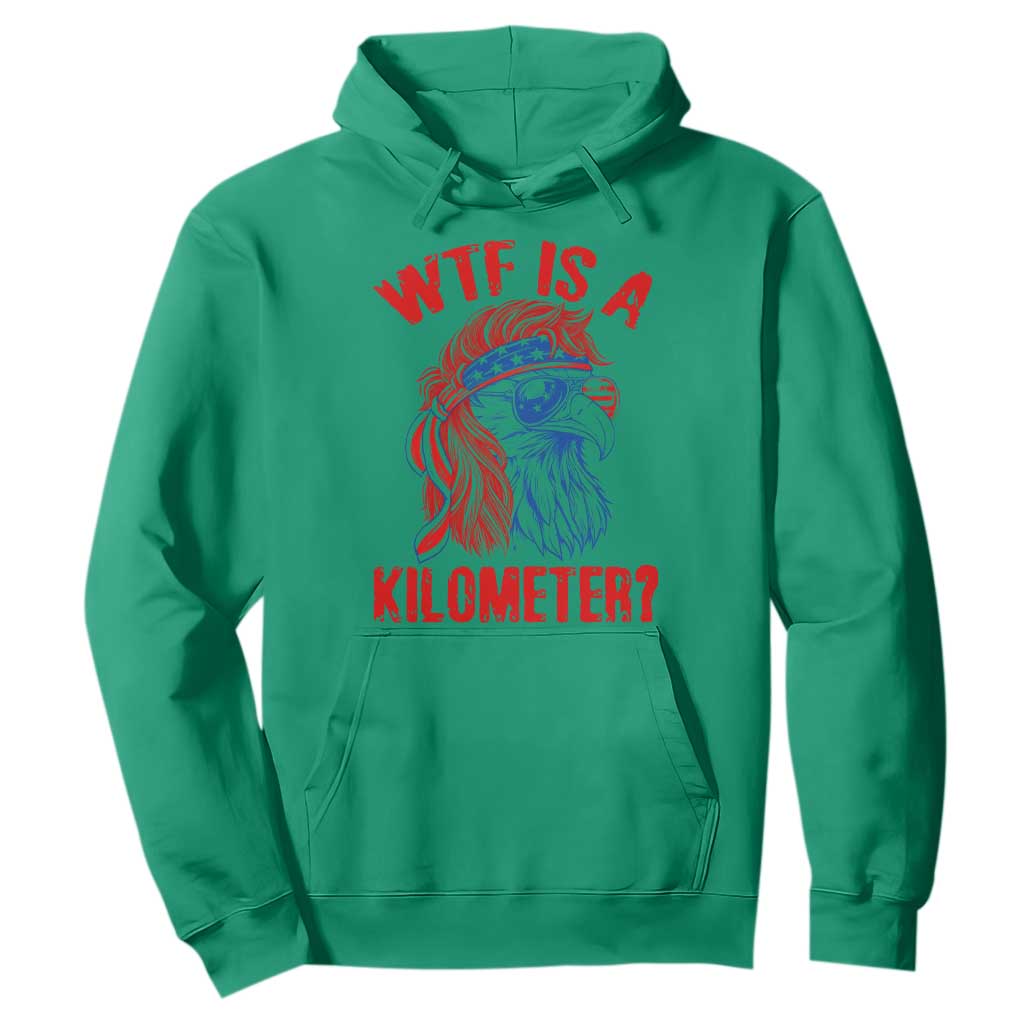 WTF is A Kilometer Hoodie Patriotic Eagle 4th of July USA American Flag