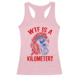 WTF is A Kilometer Racerback Tank Top Patriotic Eagle 4th of July USA American Flag