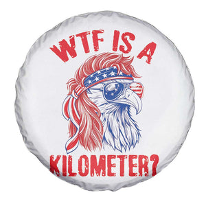 WTF is A Kilometer Spare Tire Cover Patriotic Eagle 4th of July USA American Flag