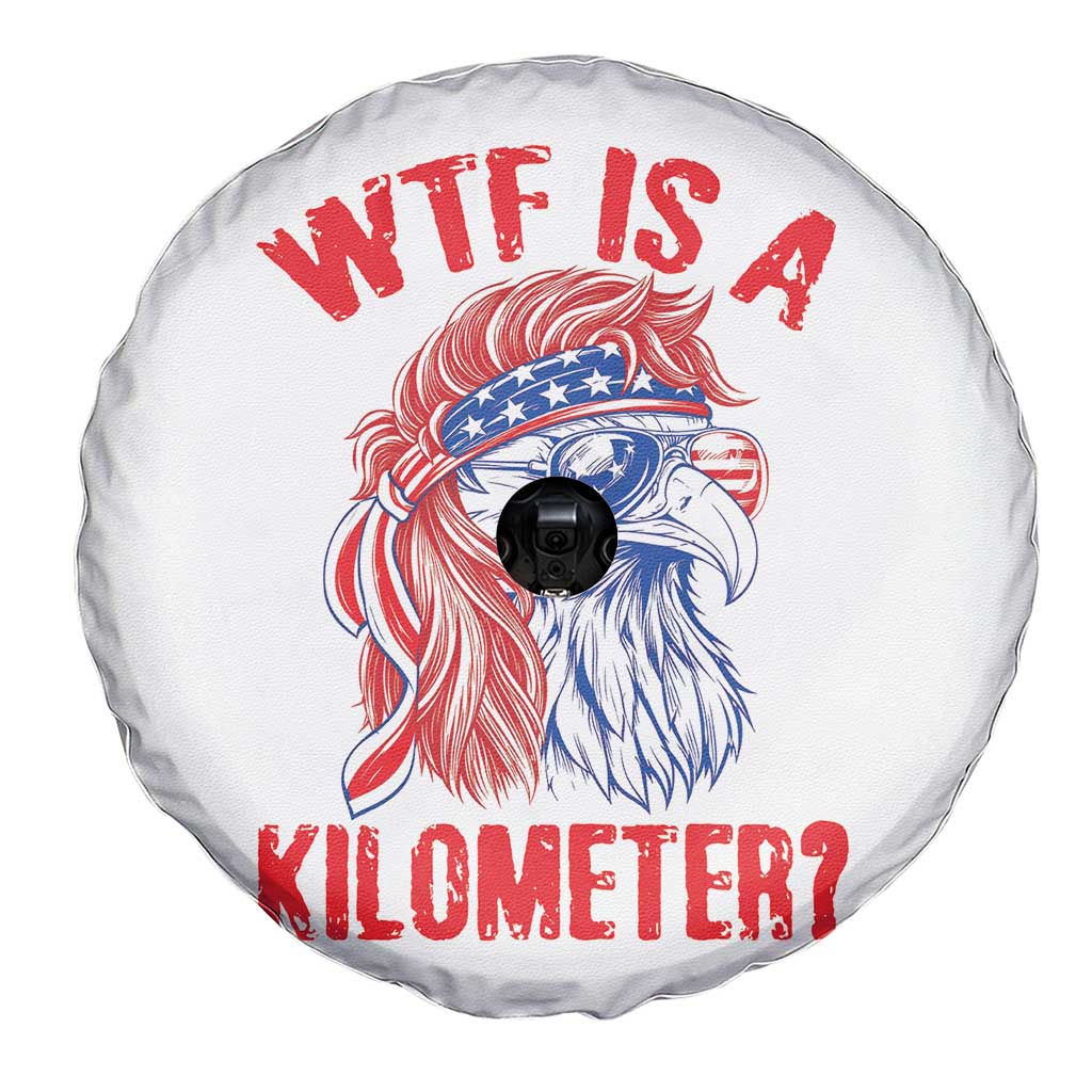 WTF is A Kilometer Spare Tire Cover Patriotic Eagle 4th of July USA American Flag
