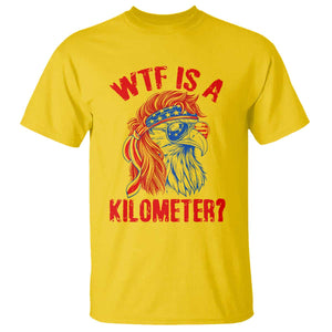 WTF is A Kilometer T Shirt Patriotic Eagle 4th of July USA American Flag
