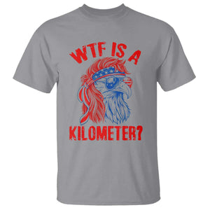 WTF is A Kilometer T Shirt Patriotic Eagle 4th of July USA American Flag