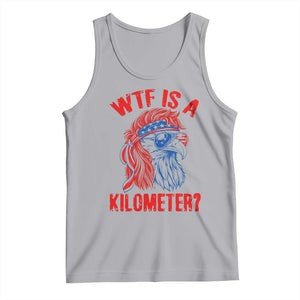 WTF is A Kilometer Tank Top Patriotic Eagle 4th of July USA American Flag