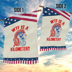 WTF is A Kilometer Patriotic Garden Flag Eagle 4th of July USA American Flag