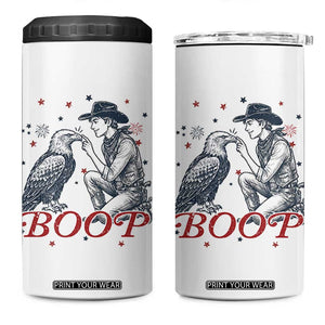Boop Eagle 4 in 1 Can Cooler Tumbler Western Cowboy Patriotic 4th of July