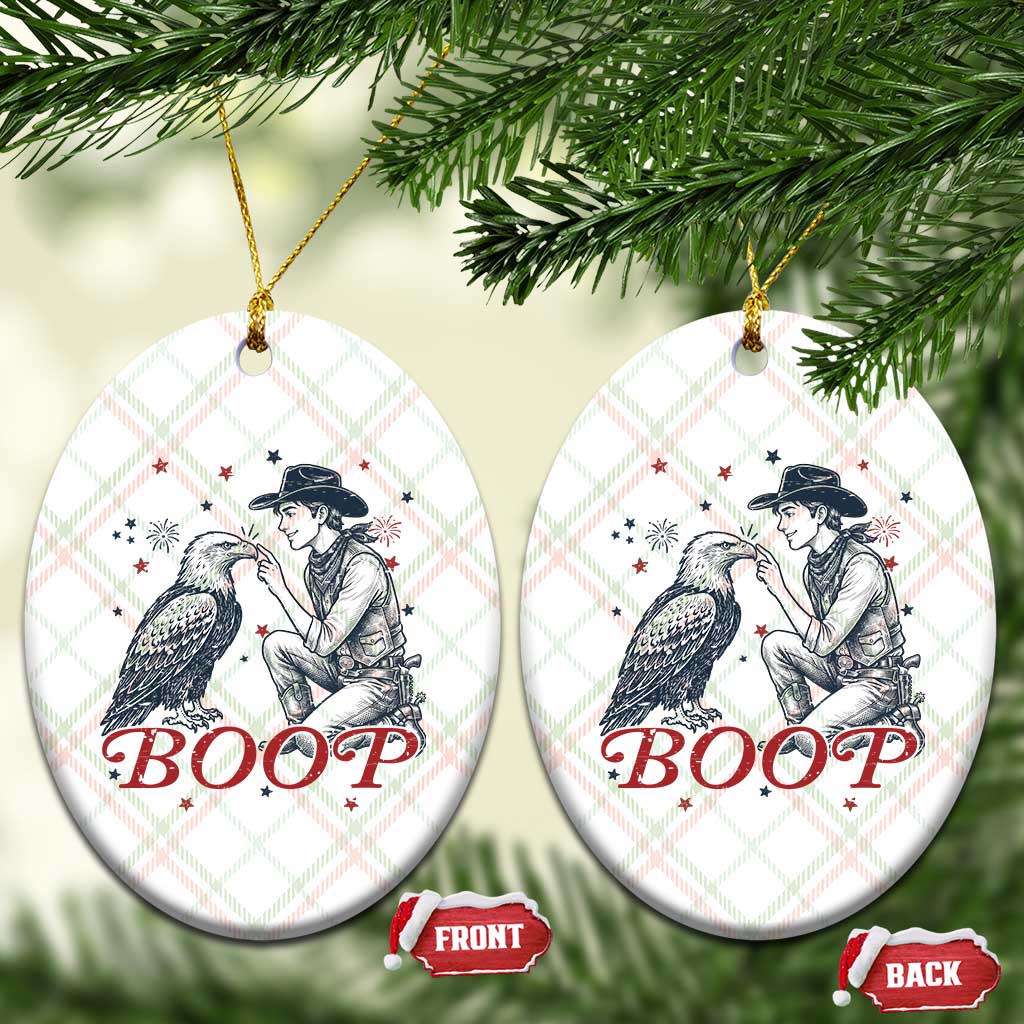 Boop Eagle Ceramic Ornament Western Cowboy Patriotic 4th of July
