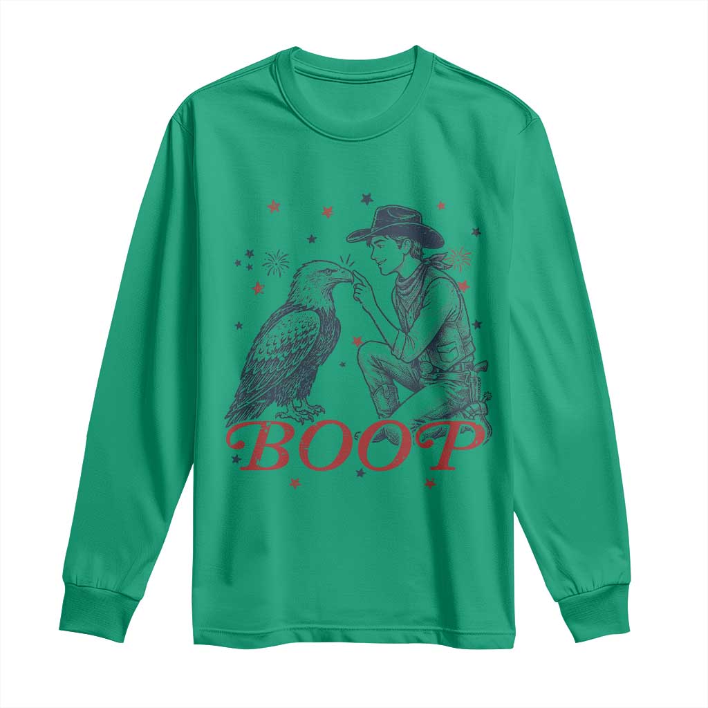 Boop Eagle Long Sleeve Shirt Western Cowboy Patriotic 4th of July