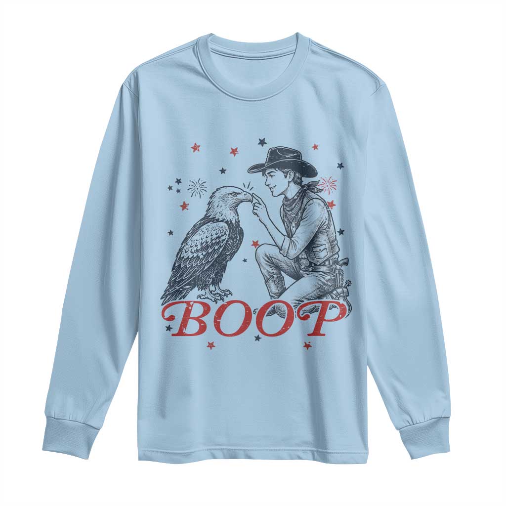 Boop Eagle Long Sleeve Shirt Western Cowboy Patriotic 4th of July