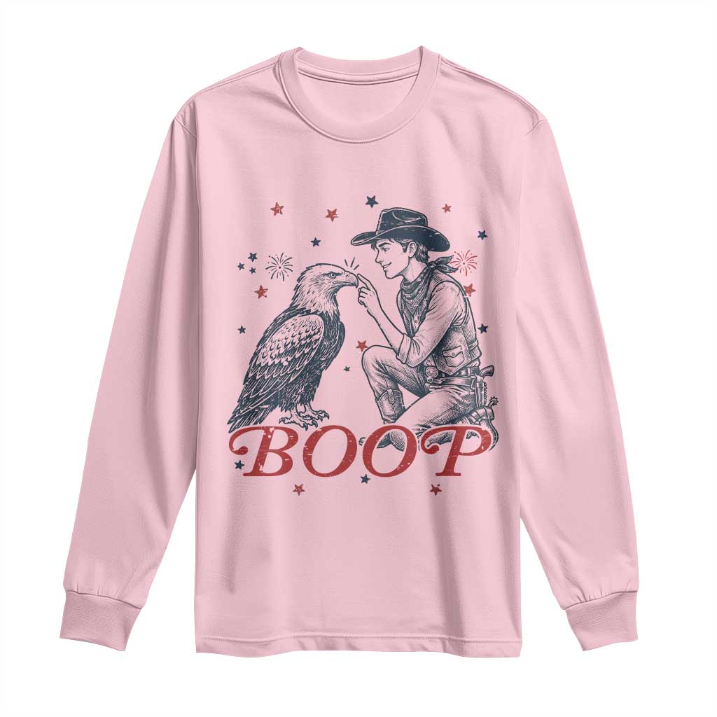 Boop Eagle Long Sleeve Shirt Western Cowboy Patriotic 4th of July