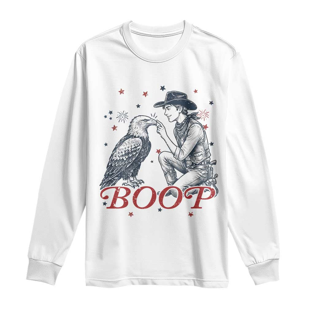 Boop Eagle Long Sleeve Shirt Western Cowboy Patriotic 4th of July