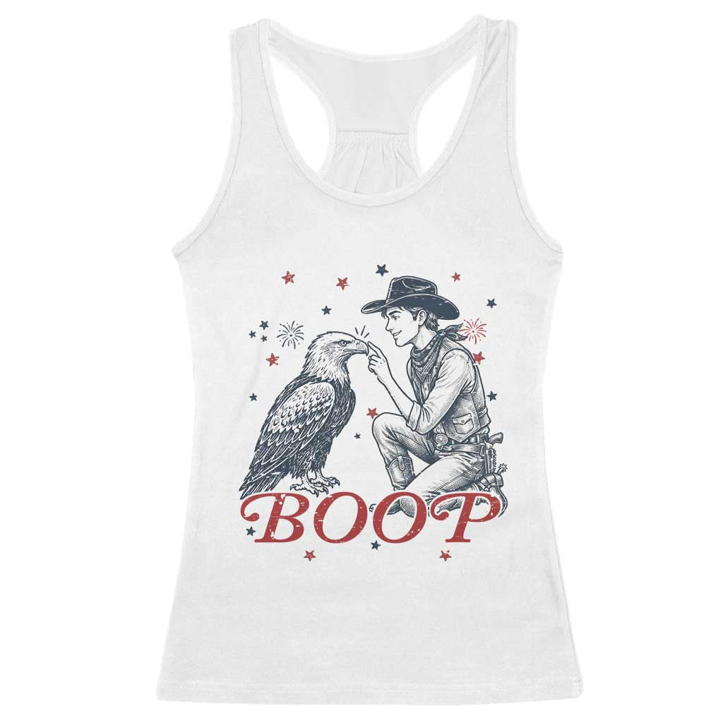 Boop Eagle Racerback Tank Top Western Cowboy Patriotic 4th of July