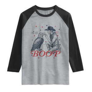 Boop Eagle Raglan Shirt Western Cowboy Patriotic 4th of July