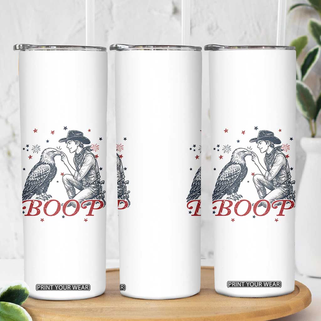 Boop Eagle Skinny Tumbler Western Cowboy Patriotic 4th of July