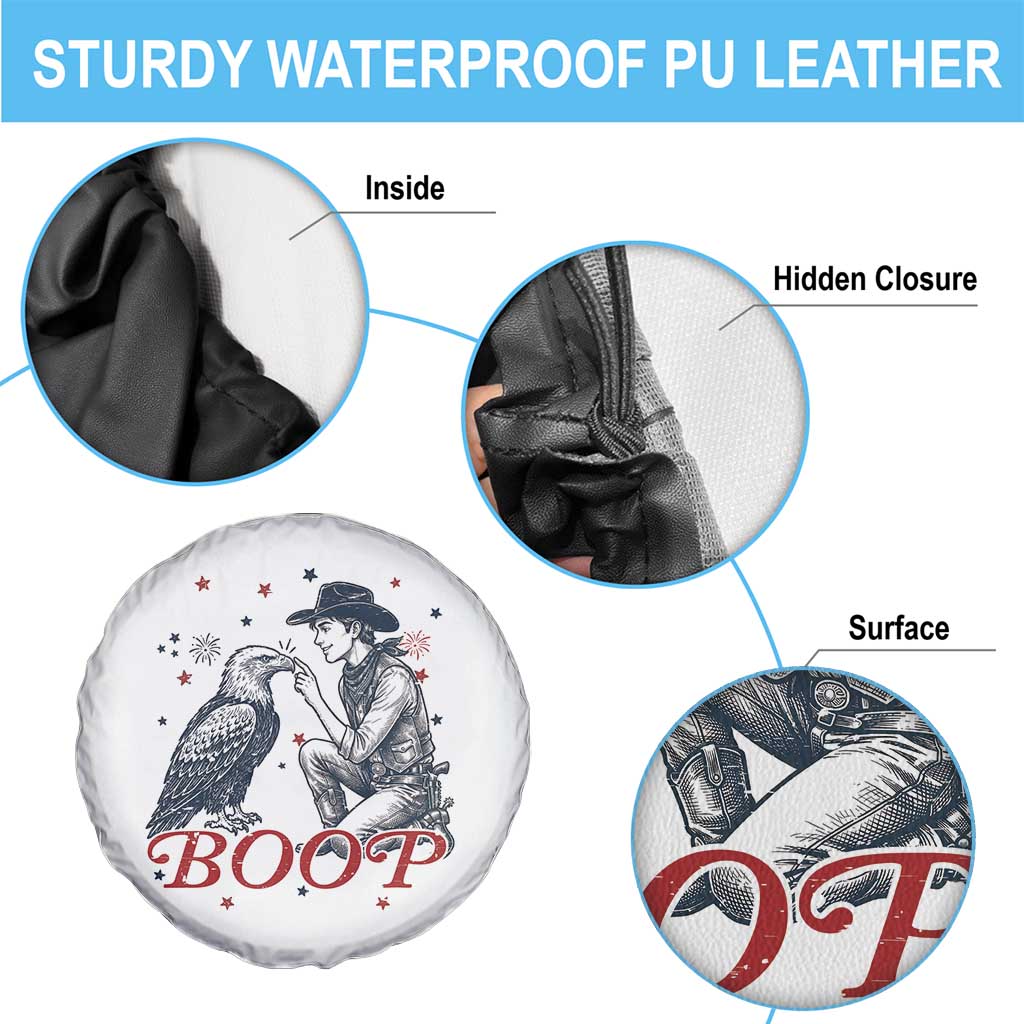 Boop Eagle Spare Tire Cover Western Cowboy Patriotic 4th of July
