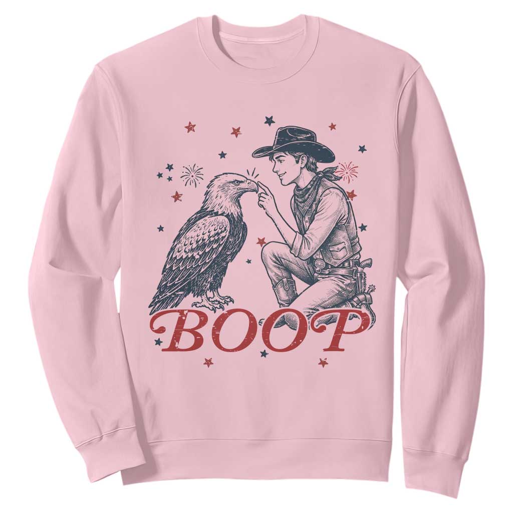 Boop Eagle Sweatshirt Western Cowboy Patriotic 4th of July