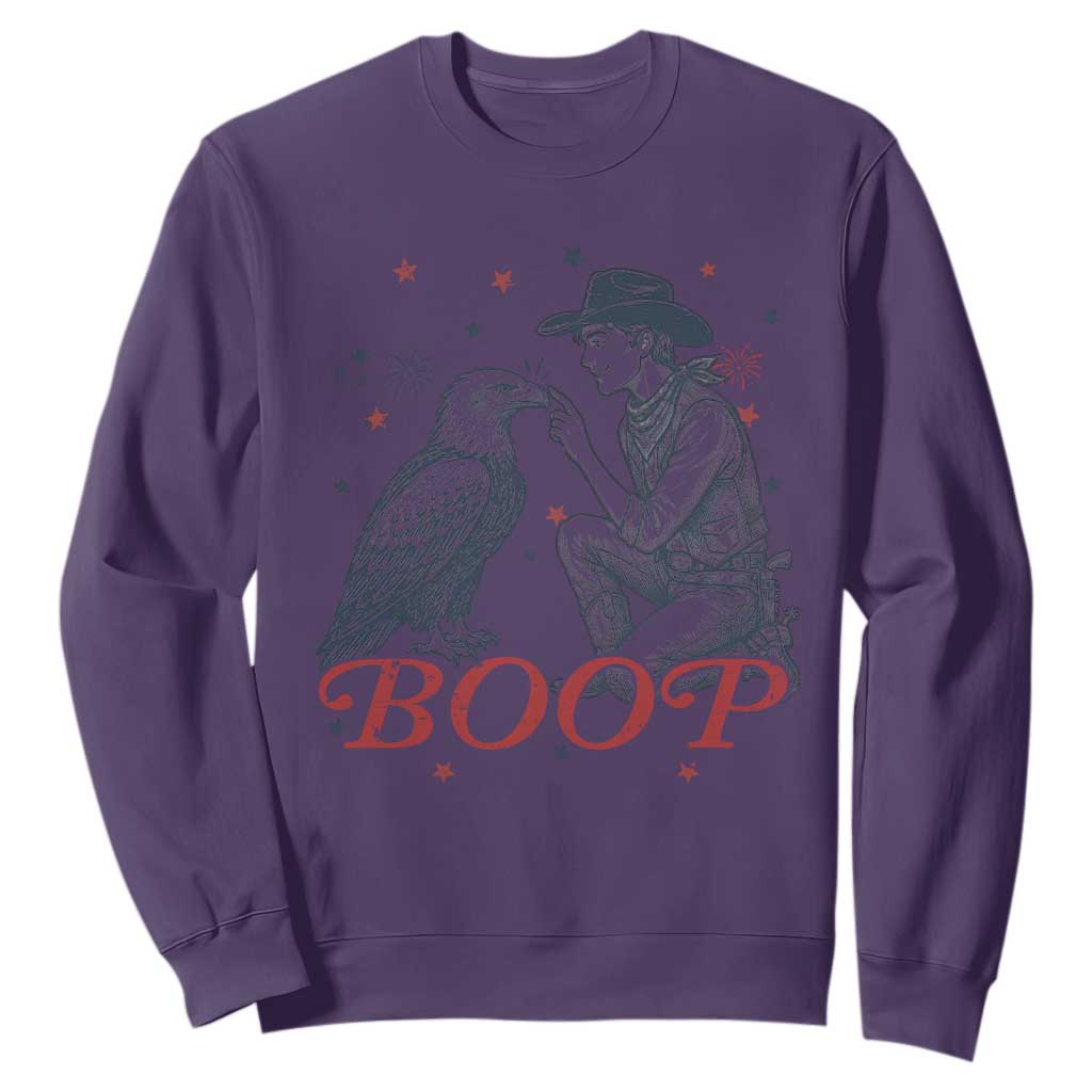 Boop Eagle Sweatshirt Western Cowboy Patriotic 4th of July