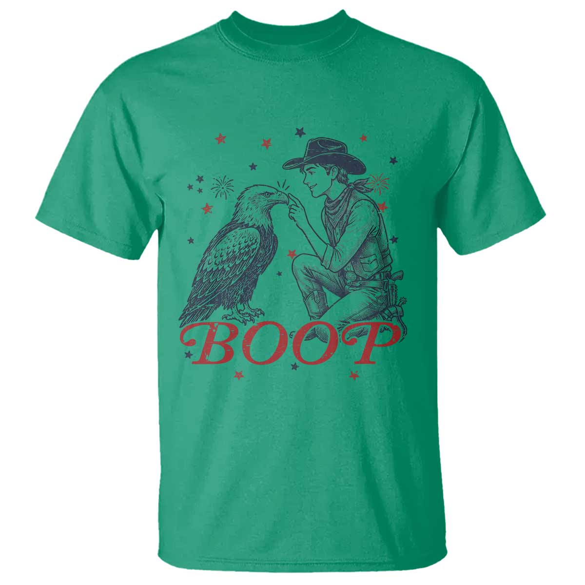 Boop Eagle T Shirt Western Cowboy Patriotic 4th of July