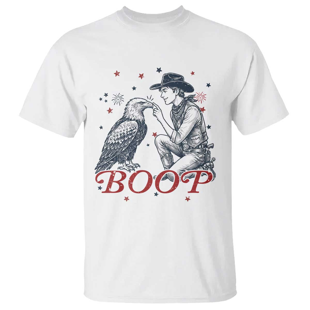 Boop Eagle T Shirt Western Cowboy Patriotic 4th of July