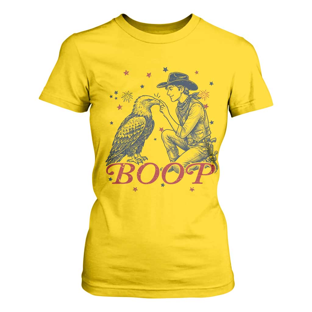 Boop Eagle T Shirt For Women Western Cowboy Patriotic 4th of July