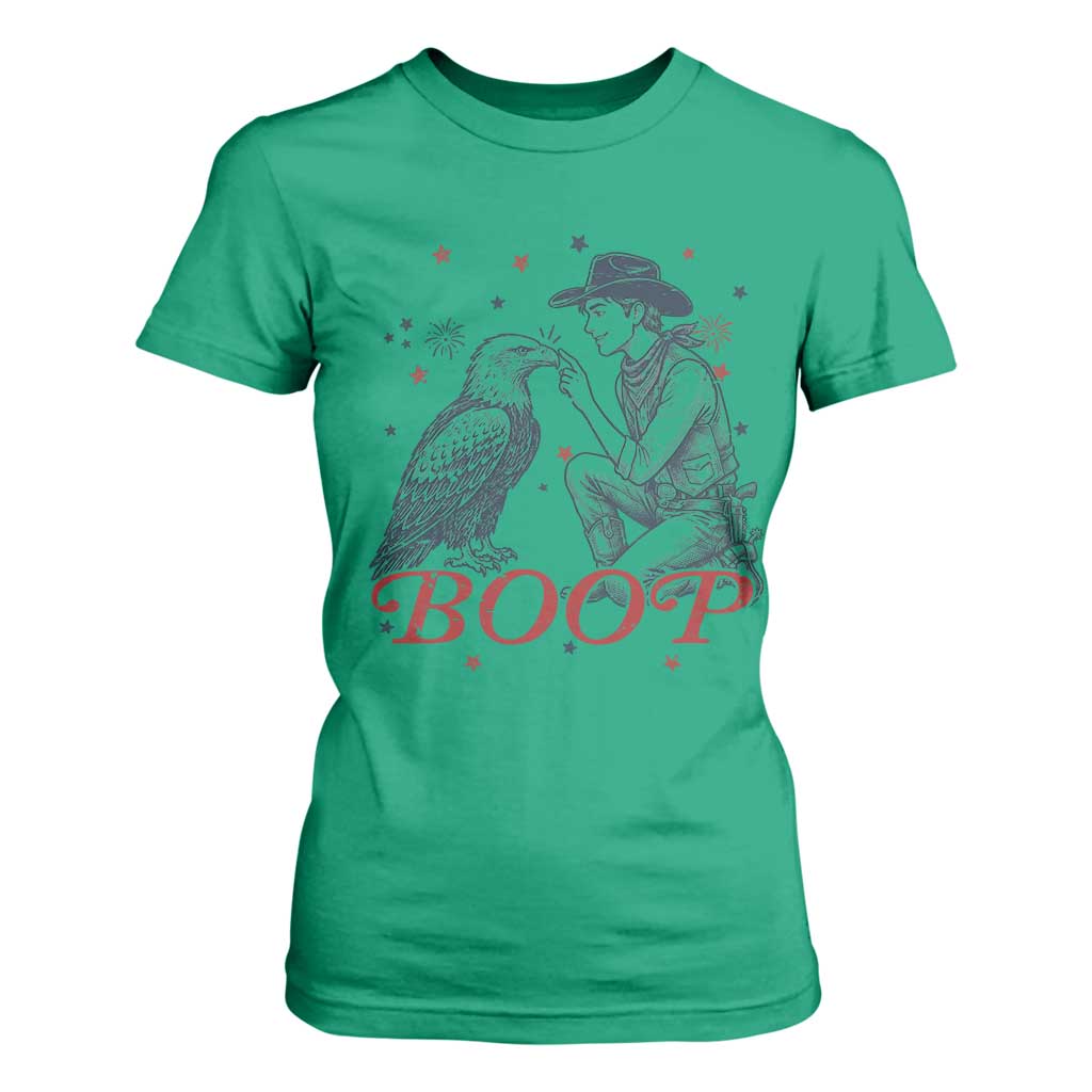 Boop Eagle T Shirt For Women Western Cowboy Patriotic 4th of July