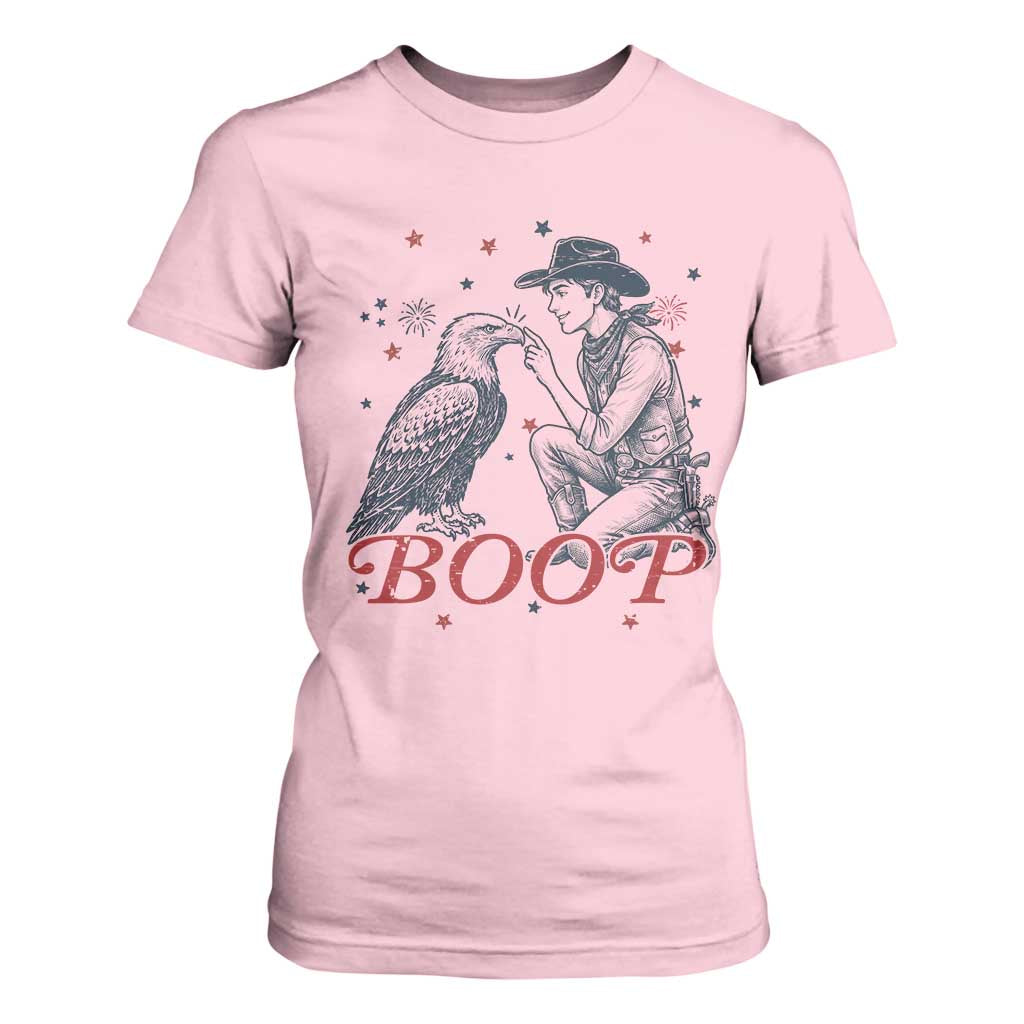 Boop Eagle T Shirt For Women Western Cowboy Patriotic 4th of July