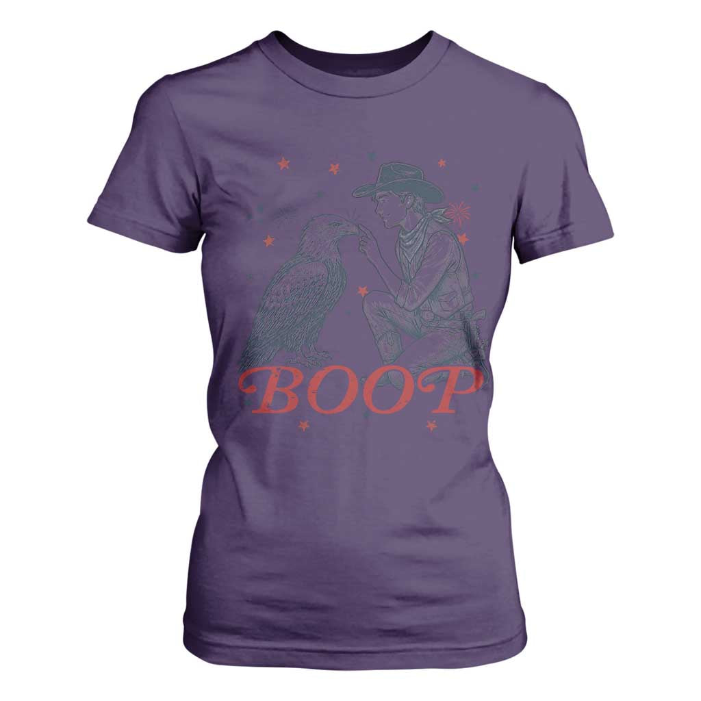 Boop Eagle T Shirt For Women Western Cowboy Patriotic 4th of July