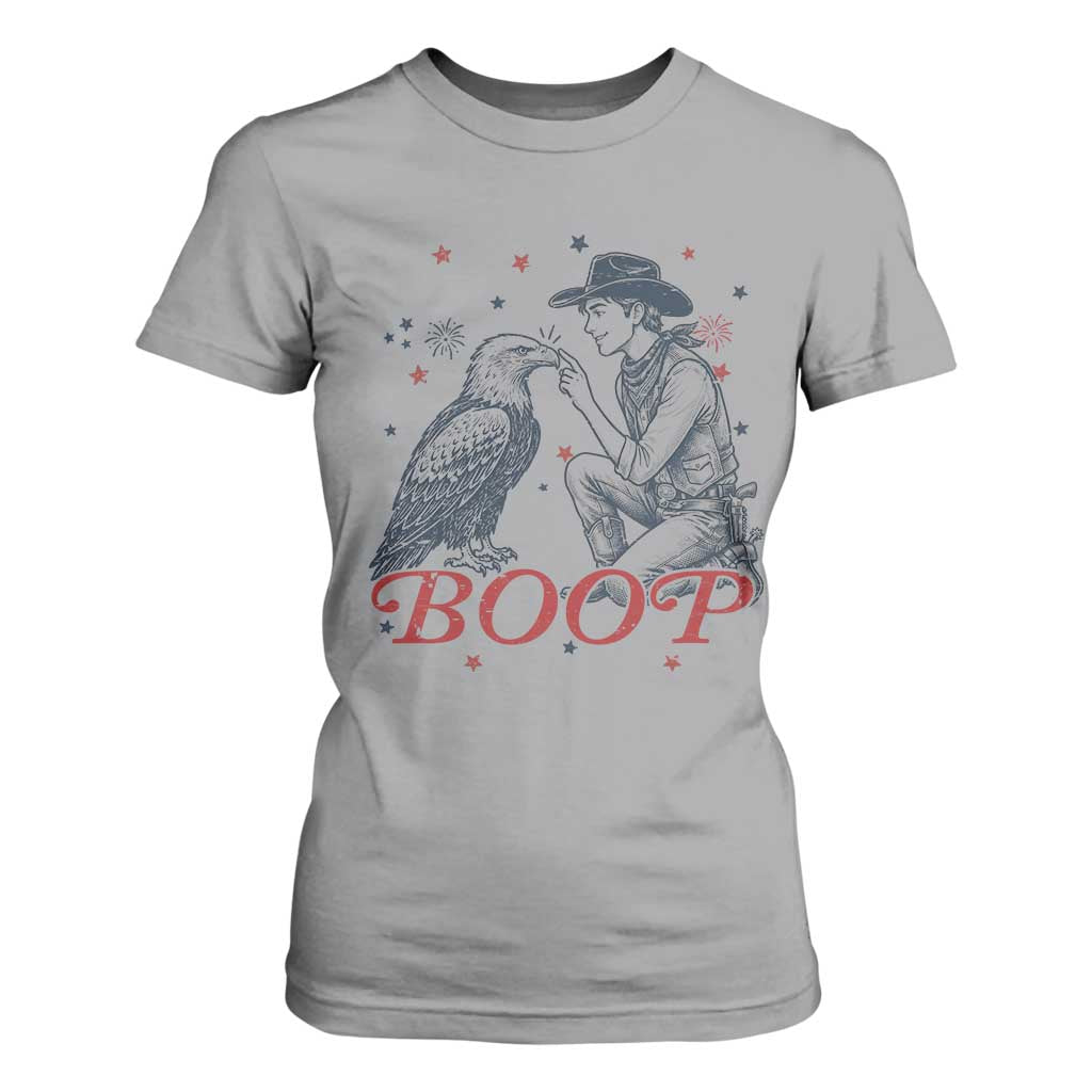 Boop Eagle T Shirt For Women Western Cowboy Patriotic 4th of July