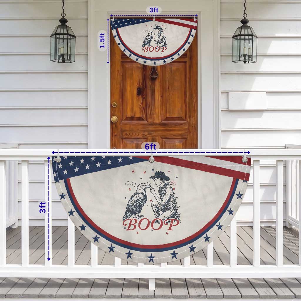 Boop Eagle Patriotic Fan Flag Western Cowboy 4th of July