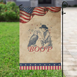 Boop Eagle Patriotic Garden Flag Western Cowboy 4th of July