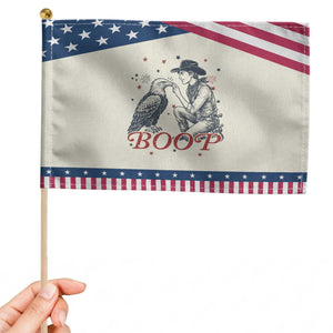 Boop Eagle Patriotic Handheld Flag Western Cowboy 4th of July