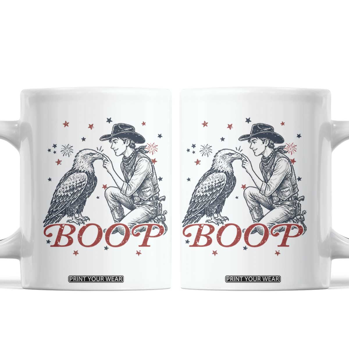 Boop Eagle Coffee Mug Western Cowboy Patriotic 4th of July
