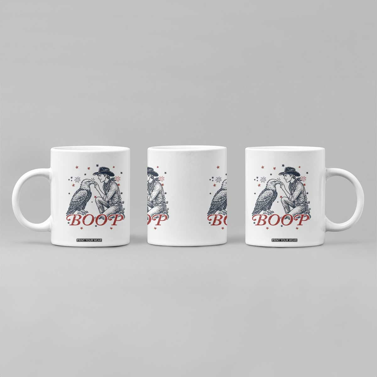 Boop Eagle Coffee Mug Western Cowboy Patriotic 4th of July