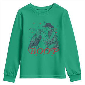 Boop Eagle Youth Sweatshirt Western Cowboy Patriotic 4th of July