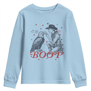 Boop Eagle Youth Sweatshirt Western Cowboy Patriotic 4th of July
