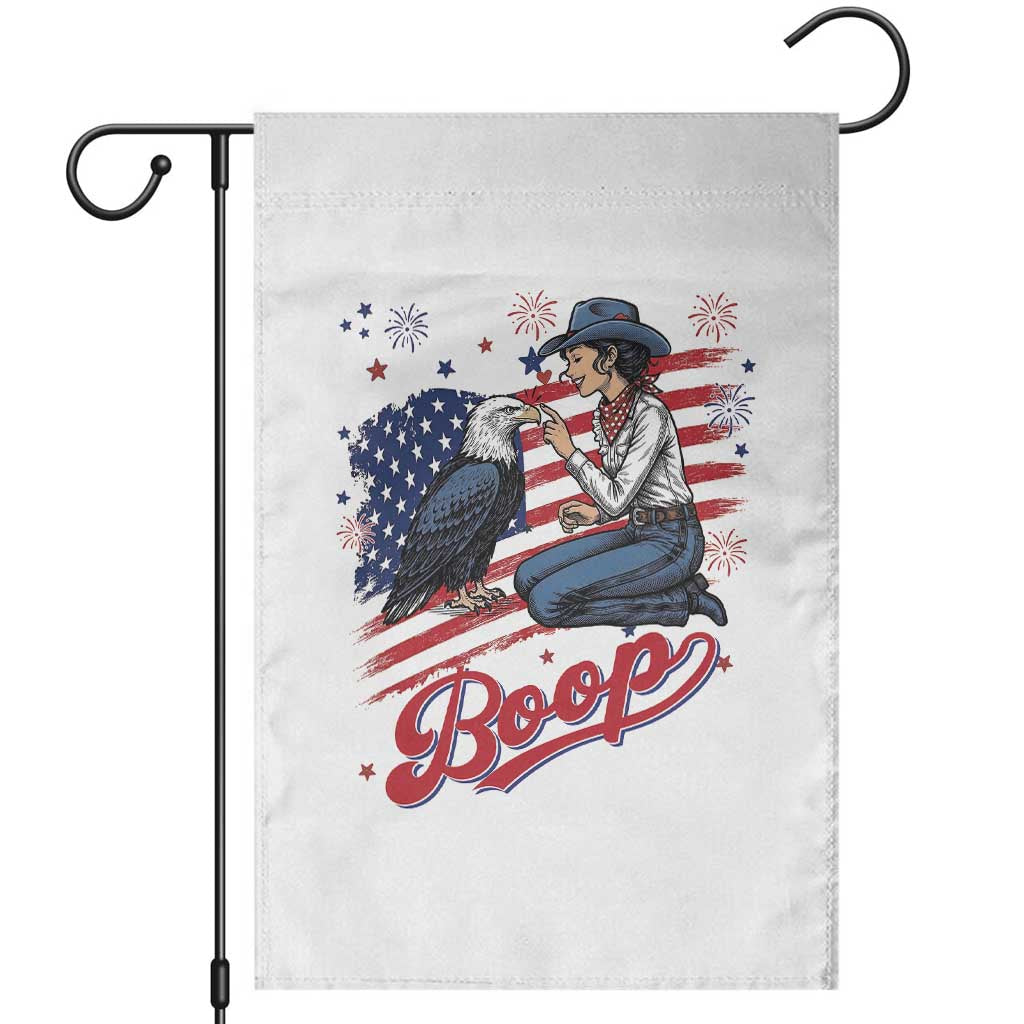 Boop Eagle Garden Flag Western Cowgirl Patriotic USA American 4th of July TS14 White Print Your Wear