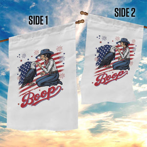 Boop Eagle Garden Flag Western Cowgirl Patriotic USA American 4th of July