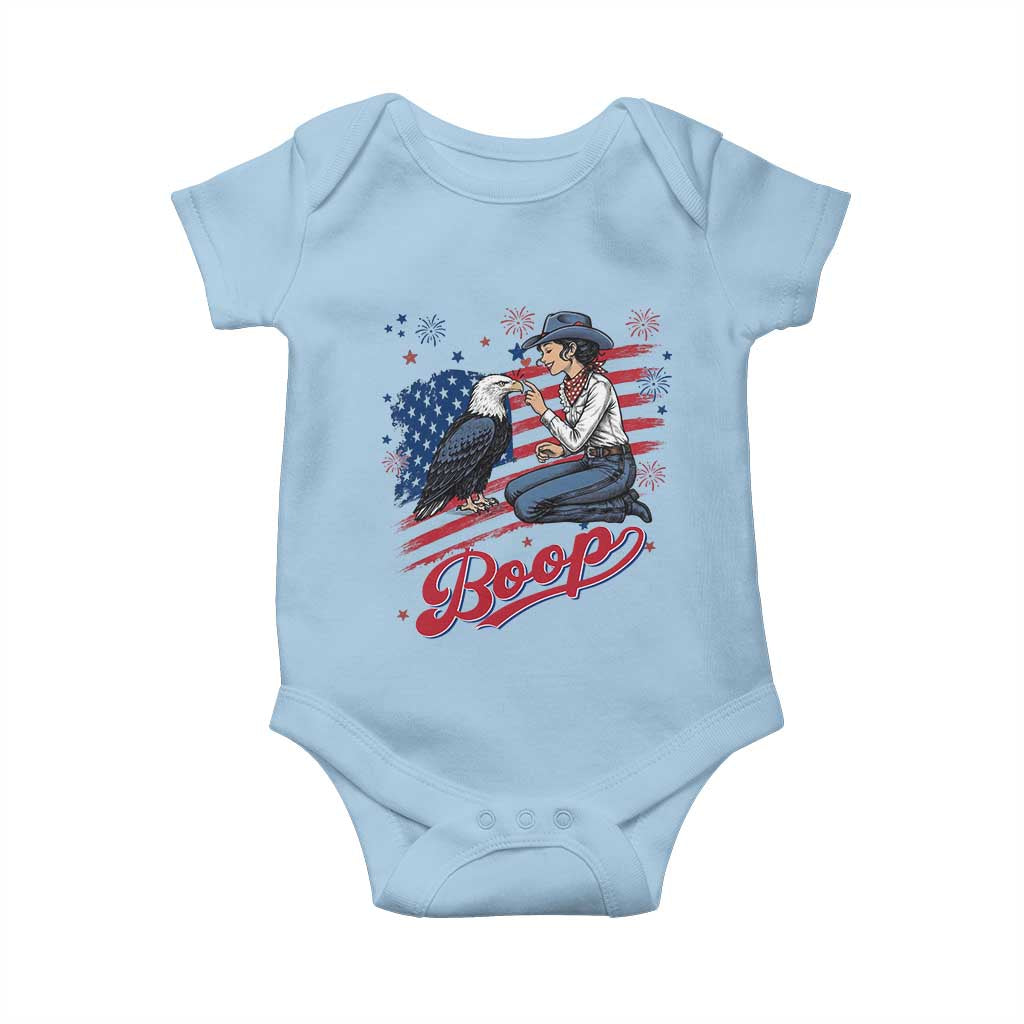 Boop Eagle Baby Onesie Western Cowgirl Patriotic USA American 4th of July