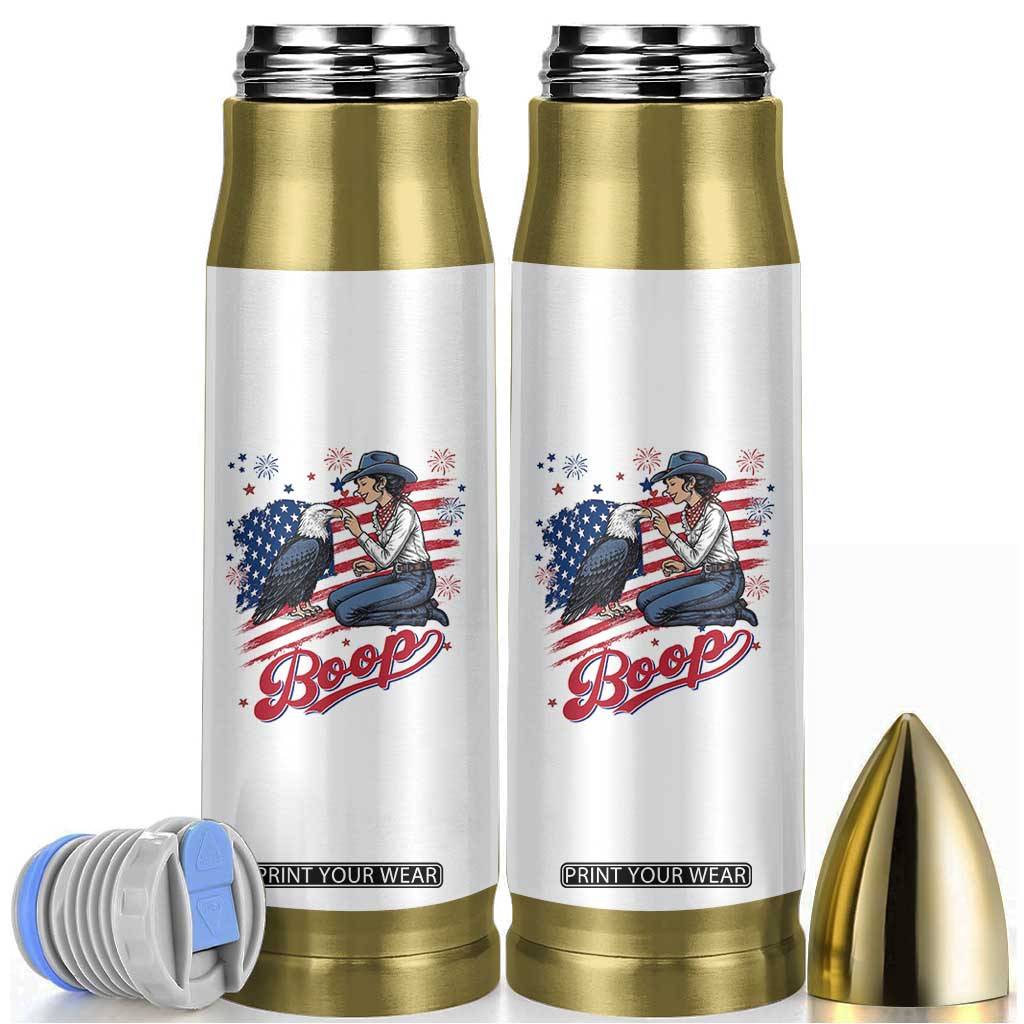 Boop Eagle Bullet Tumbler Western Cowgirl Patriotic USA American 4th of July TS14 White Print Your Wear