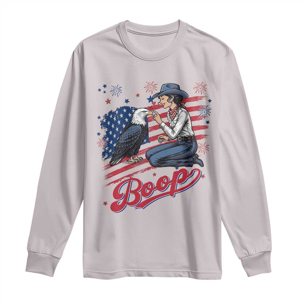 Boop Eagle Long Sleeve Shirt Western Cowgirl Patriotic USA American 4th of July