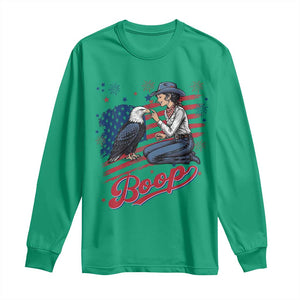 Boop Eagle Long Sleeve Shirt Western Cowgirl Patriotic USA American 4th of July