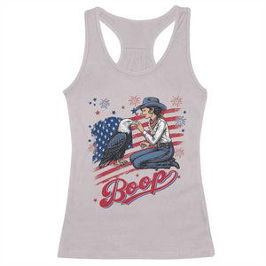 Boop Eagle Racerback Tank Top Western Cowgirl Patriotic USA American 4th of July