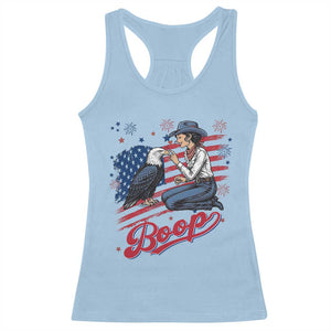 Boop Eagle Racerback Tank Top Western Cowgirl Patriotic USA American 4th of July
