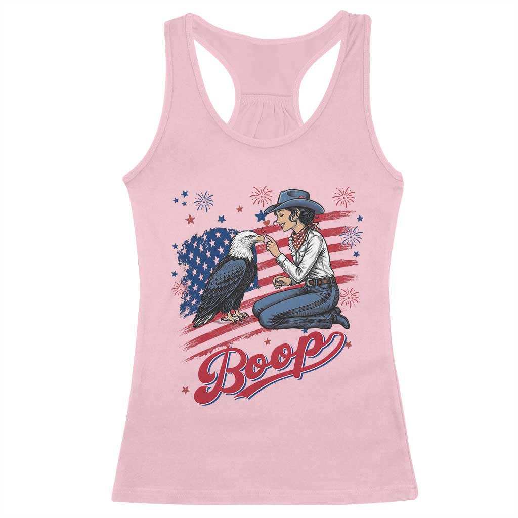 Boop Eagle Racerback Tank Top Western Cowgirl Patriotic USA American 4th of July