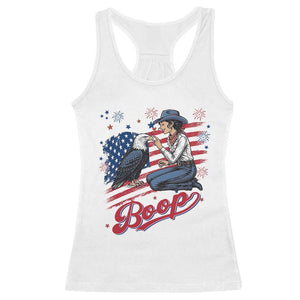 Boop Eagle Racerback Tank Top Western Cowgirl Patriotic USA American 4th of July