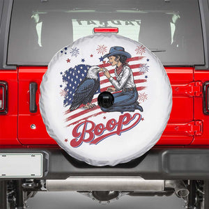 Boop Eagle Spare Tire Cover Western Cowgirl Patriotic USA American 4th of July